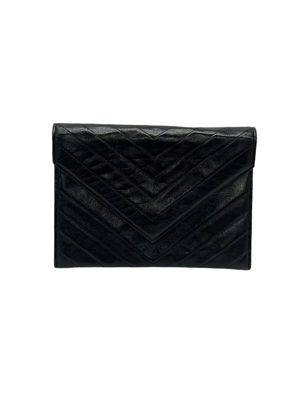 Saint Laurent Clutch Black Quilted Leather
